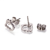 Tarnish Resistant 304 Stainless Steel Stud Earrings X-EJEW-N045-04P-2