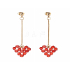 Brass Dangle Stud Earrings X1-EJEW-TA00002-1