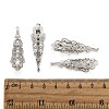 Tarnish Resistant Original Color 201 Stainless Steel Curly Filigree Pendants X-STAS-E083-41P-3