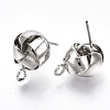 Iron Stud Earring Findings IFIN-T014-15P-NR-2