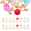 16Pcs 8Styles Transparent Acrylic Pendants PALLOY-TA00122-1