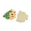 Christmas Deer Theme Alloy Enamel Pendants ENAM-D304-01A-G-2