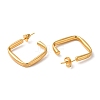 Rack Plating Brass Rectangle Stud Earrings EJEW-R151-04G-2