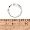 Brass Micro Pave Clear Cubic Zirconia Finger Rings for Women RJEW-C168-03P-5