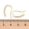 Rack Plating Brass Cubic Zirconia Earring Hooks KK-S374-05G-04-3