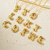 26Pcs 26 Styles Simple and Stylish Brass Letter Pendant Satellite Chain Necklaces Set for Women Men GF2554-1