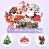 15Pcs 15 Styles Christmas Theme Opaque Resin Pendants RESI-YW0001-90-3