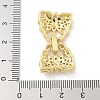 Brass Micro Pave Clear Cubic Zirconia Fold Over Clasps LS-KK-Z083-04G-3