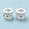 Rack Plating Brass Cubic Zirconia European Beads KK-R147-08S-3