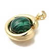 Synthetic Malachite Pendants KK-K388-01G-2