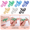 7Pcs 7 Colors Iron Yarn Guide Finger Holders AJEW-PH0011-76-4