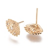 Brass Micro Pave Cubic Zirconia Ear Stud Components MAK-I010-01G-2