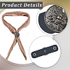 4Pcs 4 Styles PU Leather with Alloy Scarf Clips FIND-CL0002-27-6