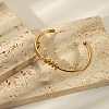 304 Stainless Steel Cuff Bangles for Women BJEW-C129-06G-1