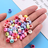 Opaque Acrylic European Beads X-TACR-S153-41I-5