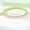 304 Stainless Steel Micro Pave Cubic Zirconia Hinged Bangles for Women BJEW-B161-06G-2