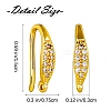 10 Pairs Brass Micro Pave Clear Cubic Zirconia Earring Hooks ZIRC-SZ0005-19B-2