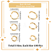 300Pcs 3 Styles Rack Plating Brass Open Jump Rings KK-BBC0023-05G-2