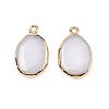 Natural White Stone Pendants G-N326-130-01-2