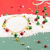 Christmas Theme PVD Vacuum Plating Brass Bell Charms KKB-LS0001-01-6