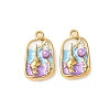 304 Stainless Steel Enamel Shell Shape Pendants STAS-I346-05G-05-1