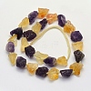 Rough Raw Natural Amethyst and Citrine Beads Strands G-K202-22A-2