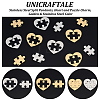 Unicraftale 8 Sets 2 Colors Ion Plating(IP) 304 Stainless Steel Split Pendants STAS-UN0055-50-4