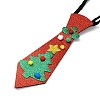 Chistmas Theme Non-woven Fabrics Necktie AJEW-L092-A01-3