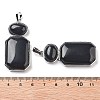 Natural Obsidian Human Body Shaped Pendants G-P552-03P-05-3