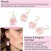  6 Pairs Natural Quartz Wire Wrapped Earrings for Girl Women EJEW-NB0001-07-5