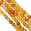 Dyed Natural Dragon Veins Agate Beads Strands X-G-C068-6mm-15-3