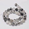 Round Grade A Natural Rutilated Quartz Bead Strands G-M304-15-10mm-2