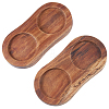 Gorgecraft 2Pcs 2-Slot Wooden Salt and Pepper Mill Tray DJEW-GF0001-66-1