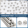 Unicraftale 100Pcs 201 Stainless Steel Grooved Beads STAS-UN0054-90-5