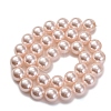 Baking Painted Pearlized Glass Pearl Round Bead Strands PEAR-H019-02E-01-3