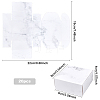 Marble Pattern Foldable Creative Kraft Paper Box CON-WH0077-13B-2