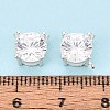 925 Sterling Silver Micro Pave Clear Cubic Zirconia Charms STER-N017-17C-S-4
