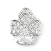 Brass Micro Pave Clear Cubic Zirconia Charms KK-R219-30P-1