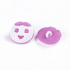 Acrylic Apple Shank Buttons X-BUTT-E042-02-2