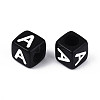 Initial Acrylic Horizontal Hole Beads OACR-ZX006-35A-2