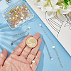 50Pcs 5 Colors Rack Plating Brass Chain Extender FIND-BBC0004-80-3