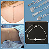 15Pcs 5 Styles 304/201 Stainless Steel Chain Extender STAS-TA0005-80-7