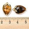 Natural Tiger Eye Faceted Pendants G-M431-06G-11-3