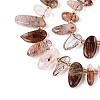 Natural Black Gold Rutilated Quartz Beads Strands G-Z091-A29-3