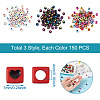 Cheriswelry 450Pcs 3 Style Opaque Acrylic Beads OACR-CW0001-02-3