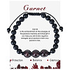 Natural Garnet Beaded Bracelet with 8mm Matte Stone ZJ6492-3-1