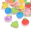 Opaque Resin & Glitter Powder Pendants RE-CBA0127-01-2