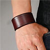 Flat Sided Cowhide Leather Cord Bracelets BJEW-WH20007-09B-6