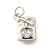 Brass Micro Pave Cubic Zirconia Pendants KK-V007-005P-02-1