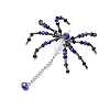 Halloween Theme Spider Glass Pendants PALLOY-JF02882-02-1